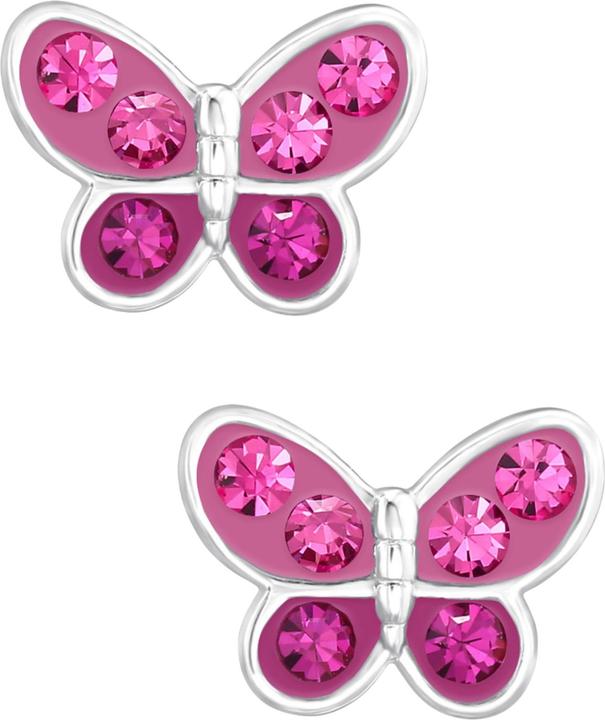 Actual product image Maxte Premium Kinder- Schmetterling aus Sterling Silber mit Kristall (Sterling Silver)