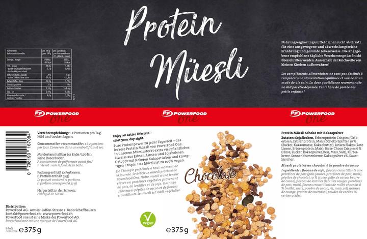 Nutritional values and ingredients PowerFood One 0