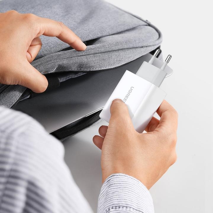 Image du produit Ugreen Chargeur mural USB-C+USB-C 40W PD UE (40 W, 2 ports)