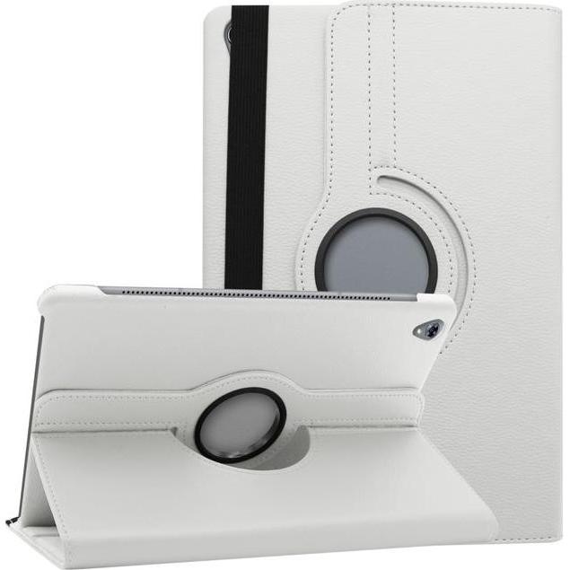 MU Classic Rotierbare Leder Hülle (MediaPad M6 10.8), Tablet Hülle, Weiss