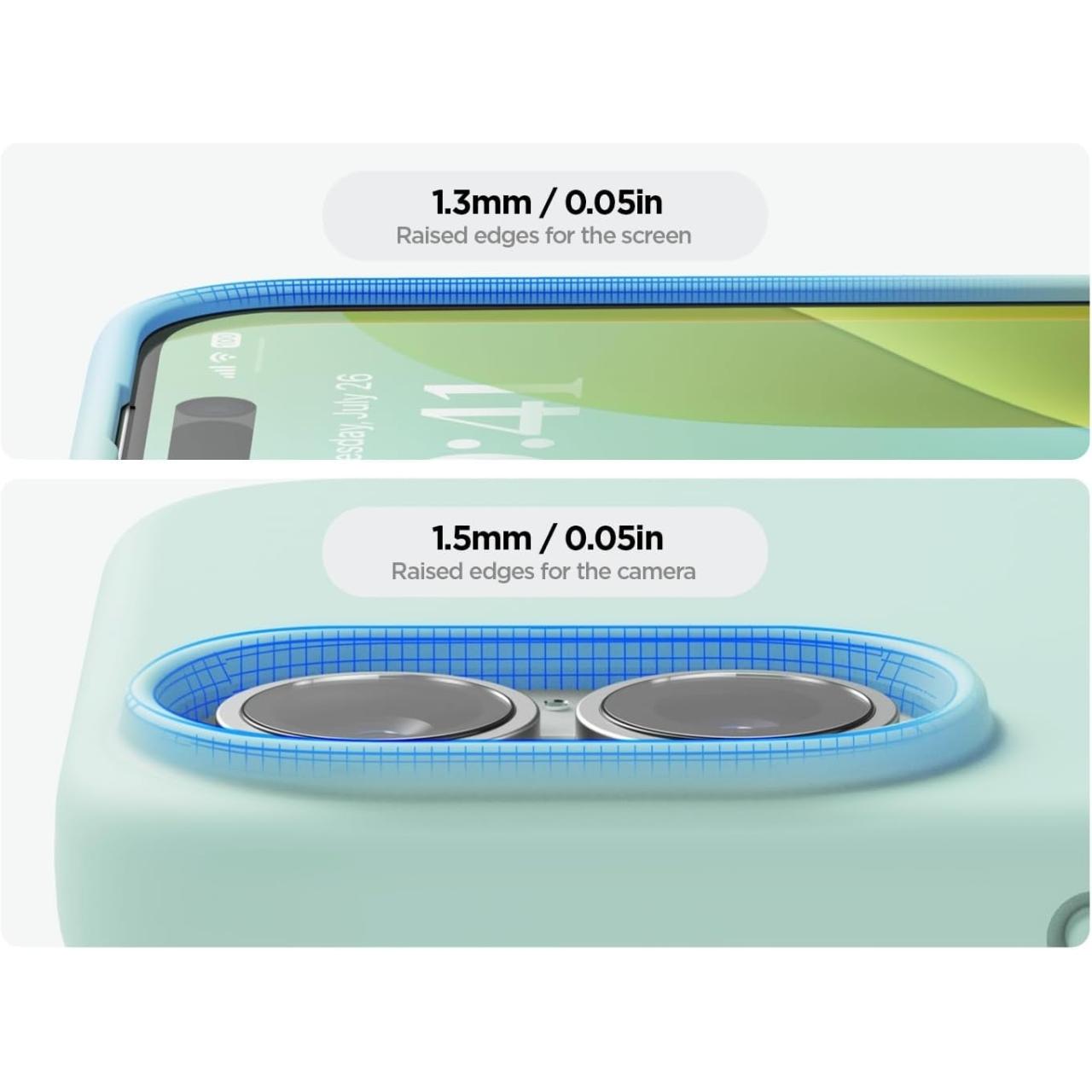 Thumbnail - Screenguard Apple iPhone 16 Liquid Silicone Case Hülle (Apple iPhone 16), Smartphone Hülle, Türkis