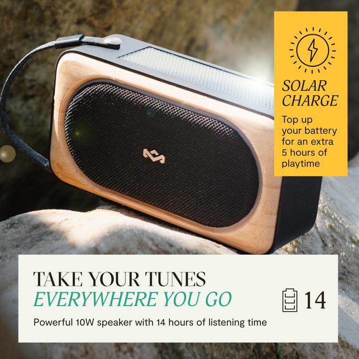 Actual product image House of Marley Roots Solar Bluetooth Speaker (14 h, Solar panel)