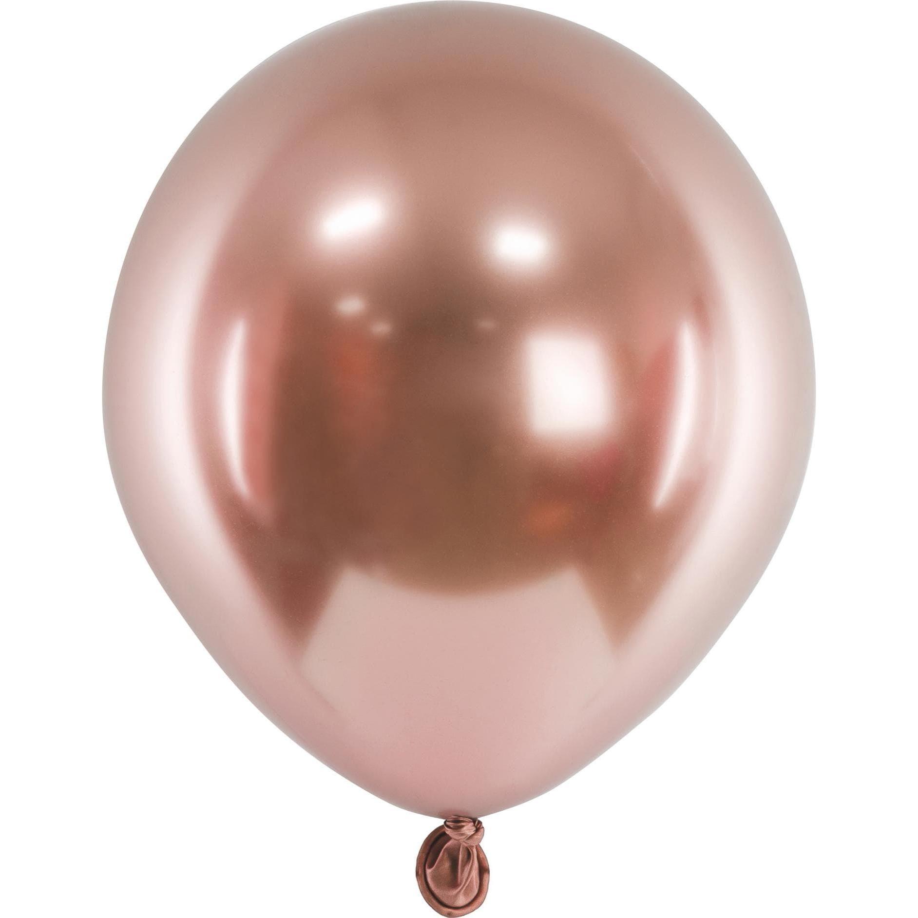 Partydeco Mini Ballons Spiegeleffekt Rose Gold - 50 Stk.