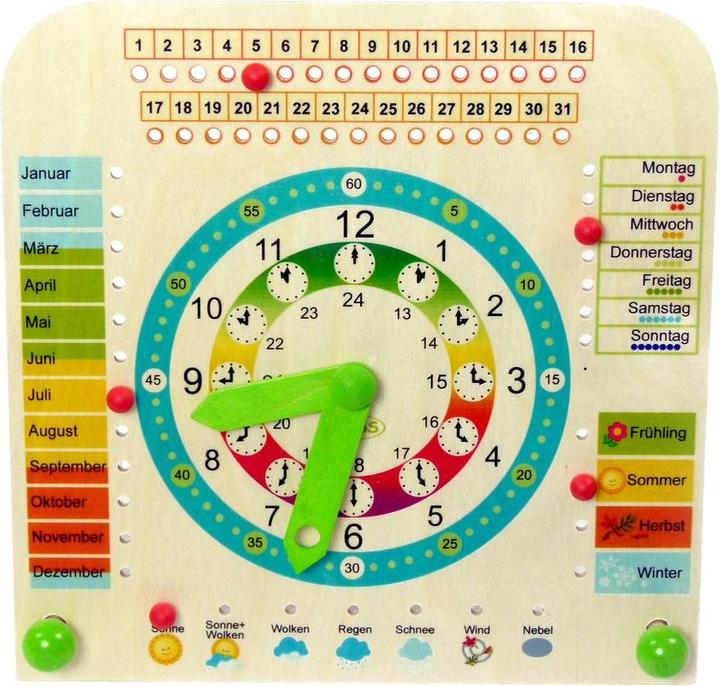 Produktbild Hess Stand - Jahreszeiten - Lernuhr (Deutsch, Französisch, Italienisch, Niederländisch, Englisch, Schwedisch)