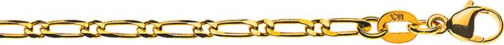 Image du produit Natsumi Schmuck Collier en or jaune 18K/750 Figaro 2.3mm (750/18 K Or jaune)