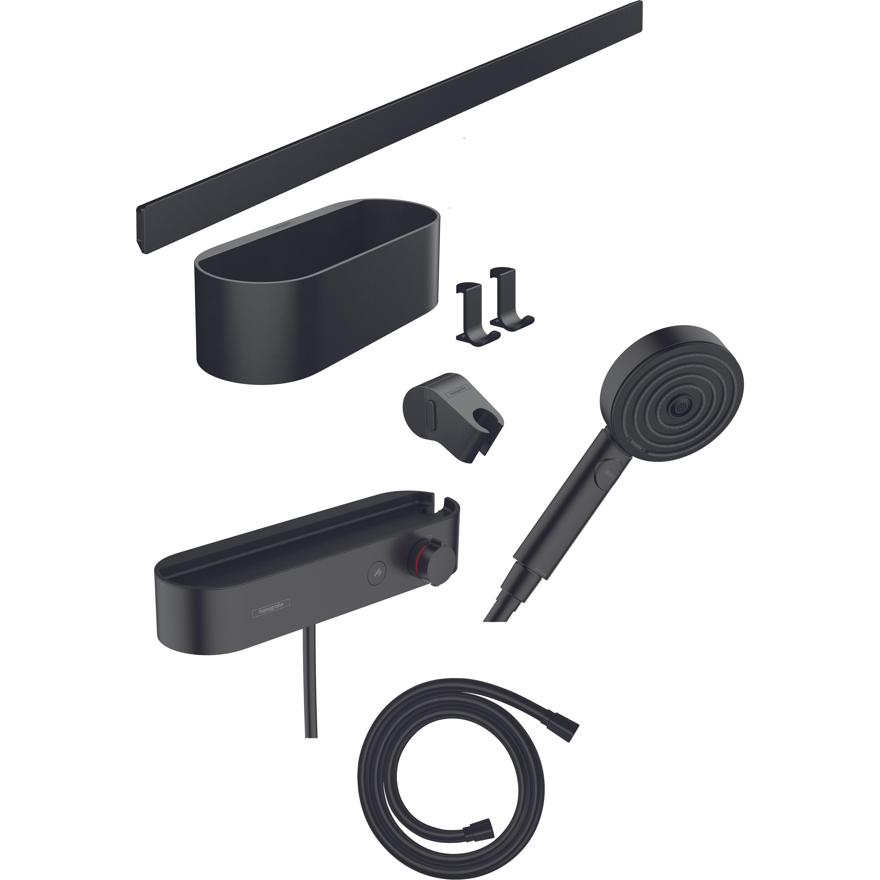 hansgrohe, Duschsystem, HG Bundle WallStoris 105 mattschwarz