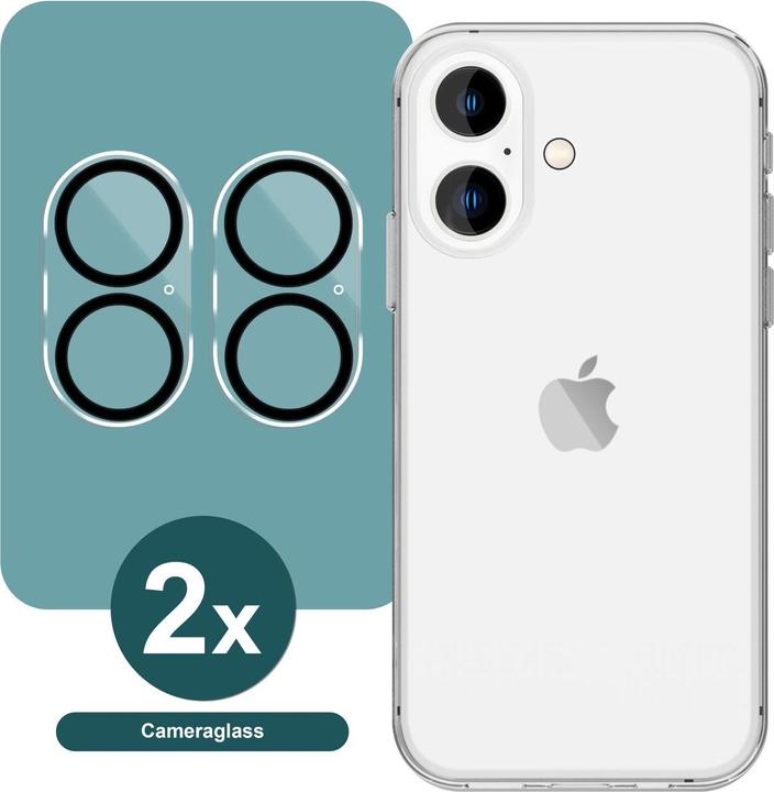 Actual product image Nalia 2x camera protection glass (2 Piece, Apple iPhone 16 Plus)