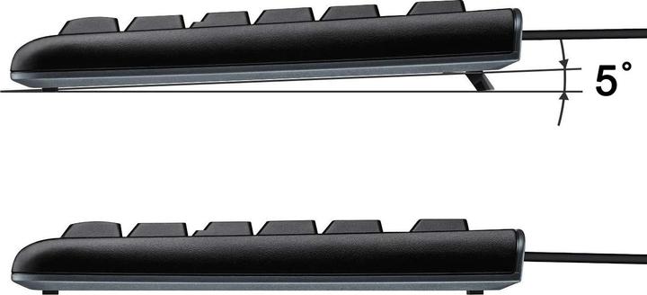 Actual product image equip Wired USB Keyboard black,US Layout (US, Cable)