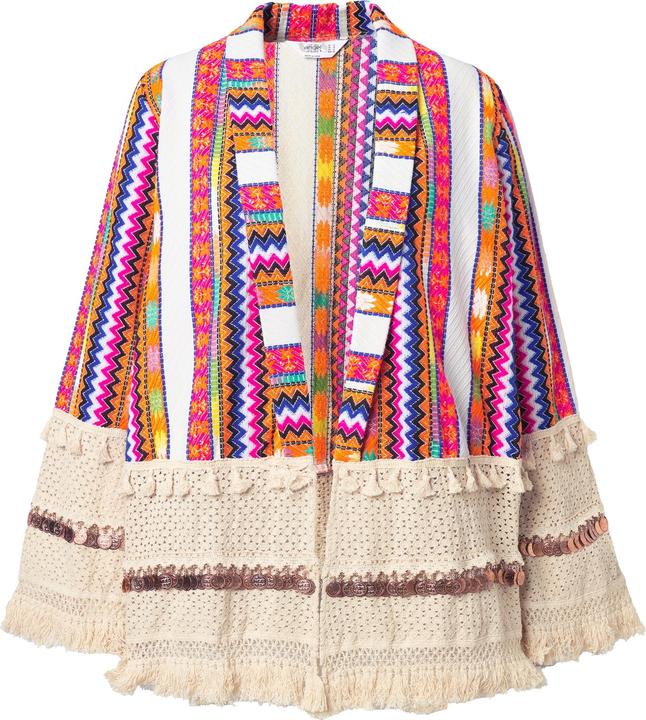 Produktbild Angel of Style Kimono-Jacke, offene Form, Streifen, Ziermünzen (42)
