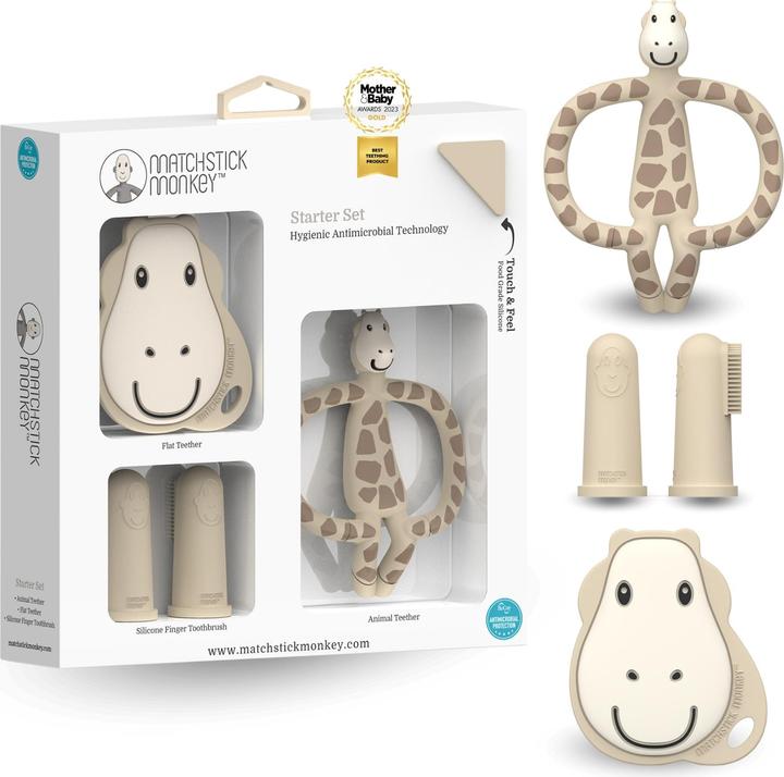 Image du produit Matchstick Monkey Anneau de dentition 'Gigi Girafe' Set de démarrage 4 pièces