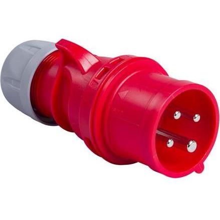 PCE, Spina + Connettore, 41.010 Stecker CEE 16A - 400V - 4P - IP44 - 6h - rot