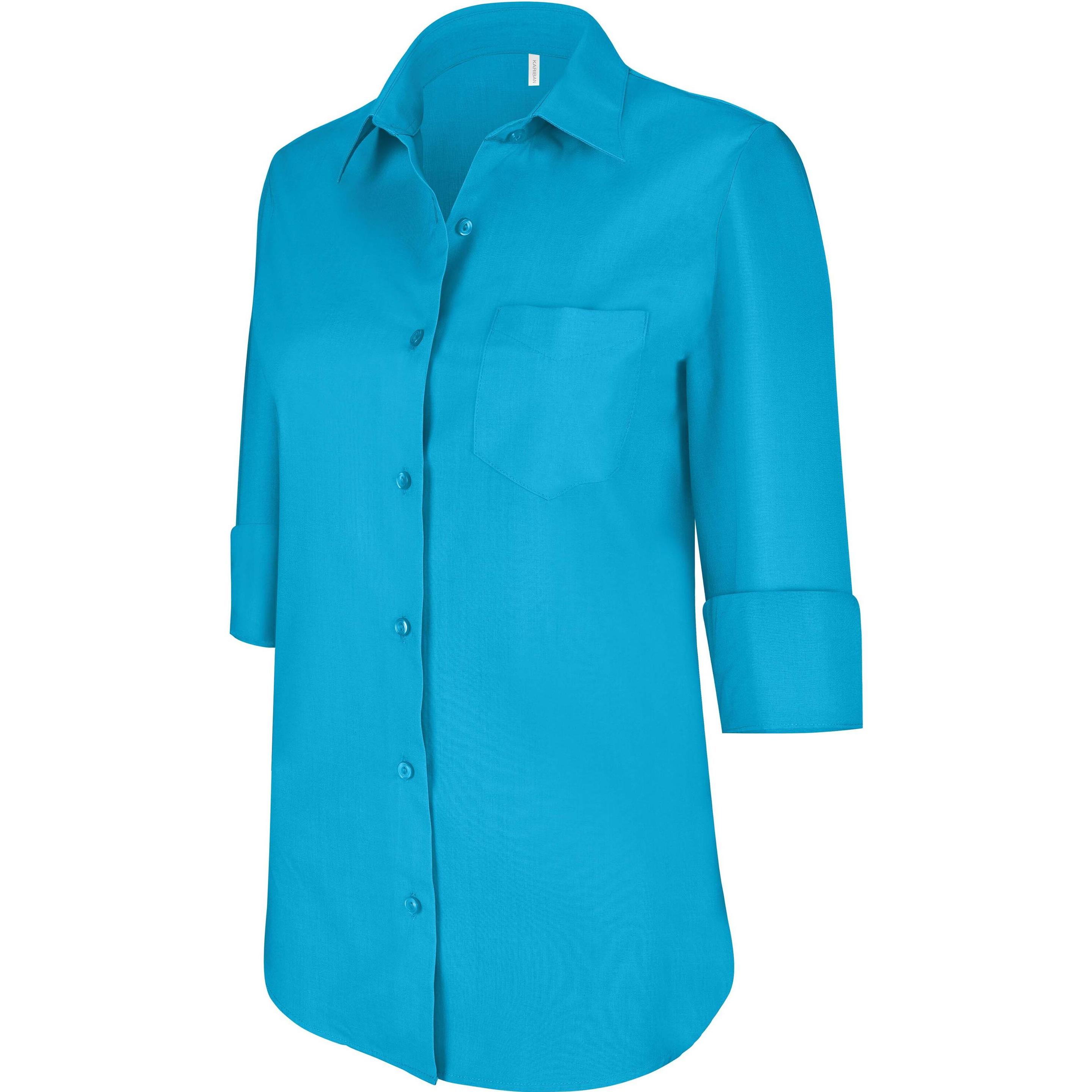 Kariban, Damen, Hemd, mit 3/4 Ärmeln, Rot, (XXL)