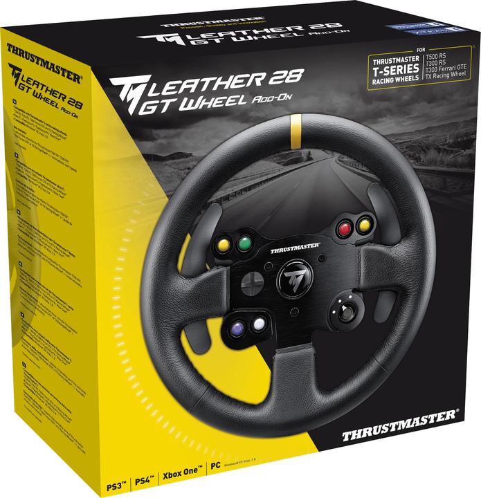 Immagine prodotto Thrustmaster TM Leather 28 GT Ruota Add-On in pelle (PC, PS3, PS4, Xbox One X, Xbox Series X, Xbox One S, Xbox Serie S)