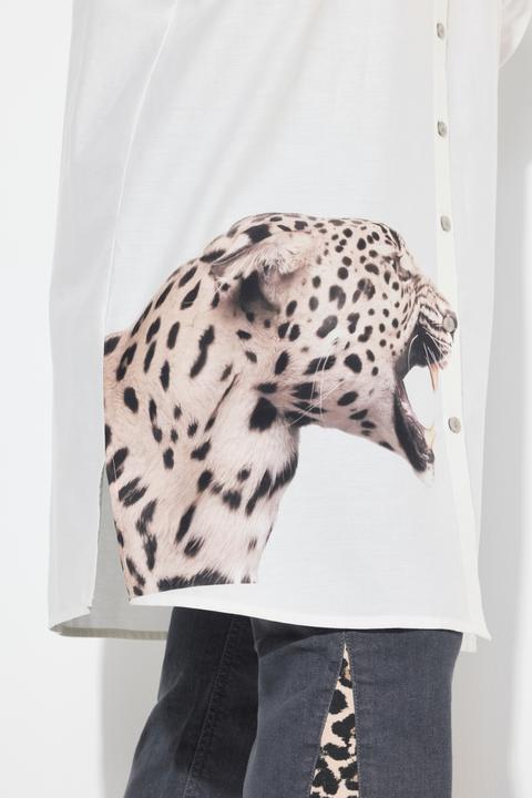 Immagine prodotto Angel of Style Hemdbluse, oversized, Leopard seitlich am Saum (56)