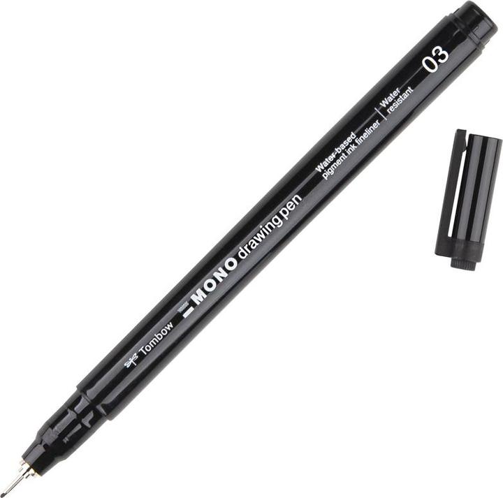 Actual product image Tombow Mono Drawing Pen (Black, 4 x)