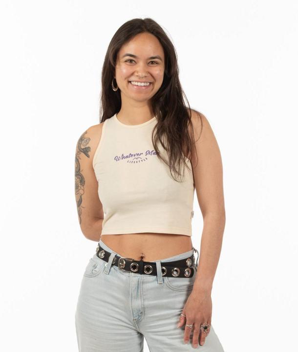 Whatever Man Aloha Crop Tank Top (S)