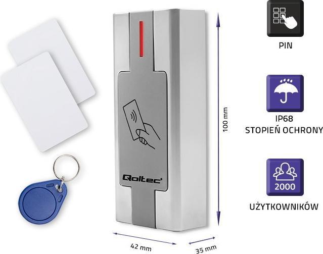 Produktbild Qoltec 52446 Proximity-Karten- und Schlüsselanhänger-Lesegerät