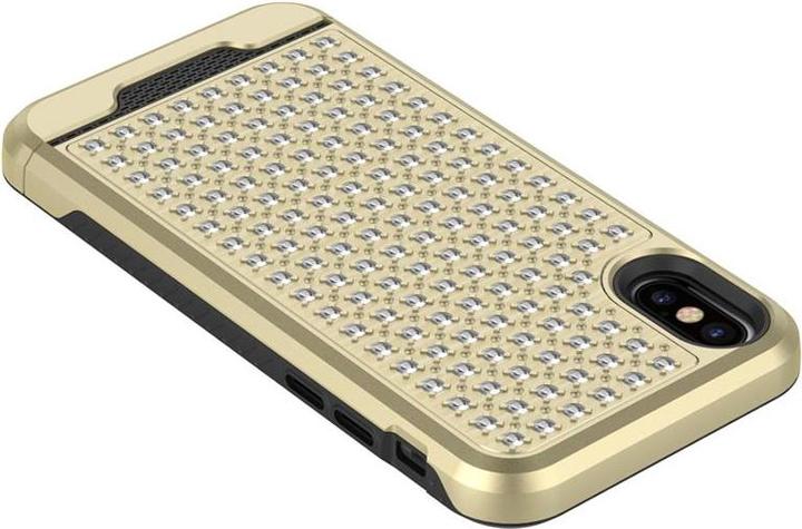 Actual product image Zizo Star Diamond Hybrid Cover - iPhone X case (gold/black) (Apple iPhone X)