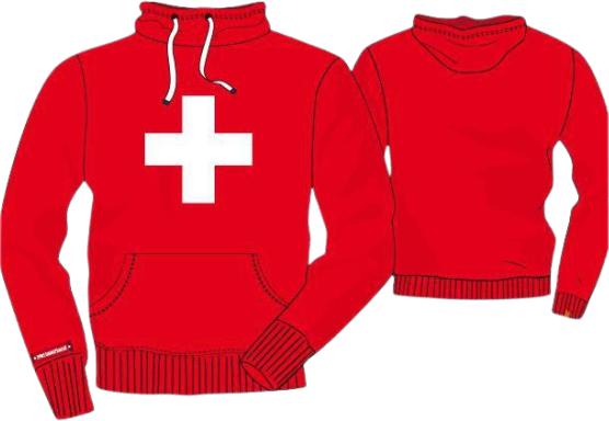 Produktbild CreaDiva Hoodie Schweizerkreuz unisex M (M)