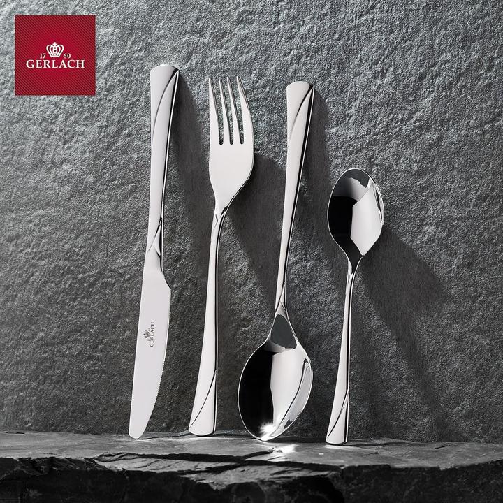 Immagine prodotto Gerlach Set di posate Shiny Valor, acciaio inox, argento, 52 x 42 x 10 cm, 68 pezzi (68 pz., Set di posate)