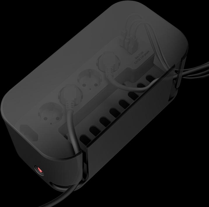 Produktbild LogiLink Kabelbox mit 5-fach-Steckdosenleiste Schuko
