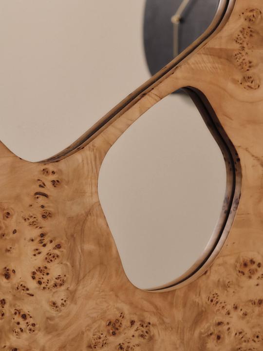 Productafbeelding Ferm Living Folia Mirror - H82 - Natural Burl (50 x 82 cm)