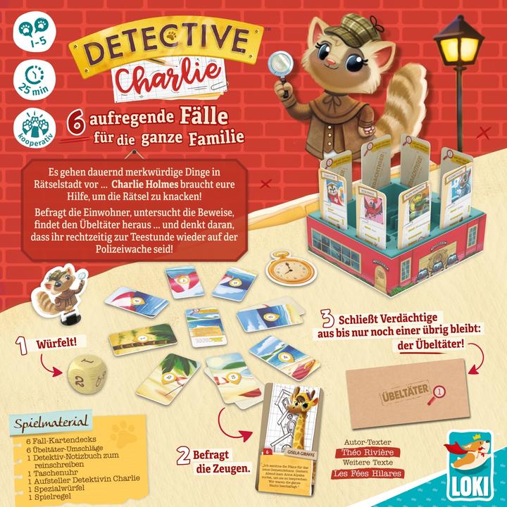 Produktbild Loki Kids 517822 - Detective Charlie, Kartenspiel, 1-5 Spieler, ab 7 Jahren (DE-Ausgabe) (Deutsch, 1 - 5 Spieler)
