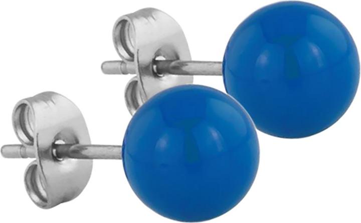 Actual product image Star Piercing Stud Earrings Supernova Blue Ball (without brass, Titanium)