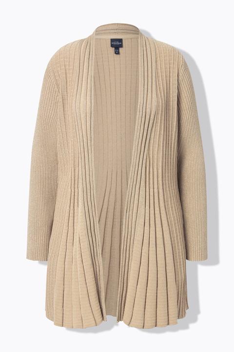 Produktbild Ulla Popken Strickjacke, Metallic-Effekt, Schalkragen, Langarm (46)