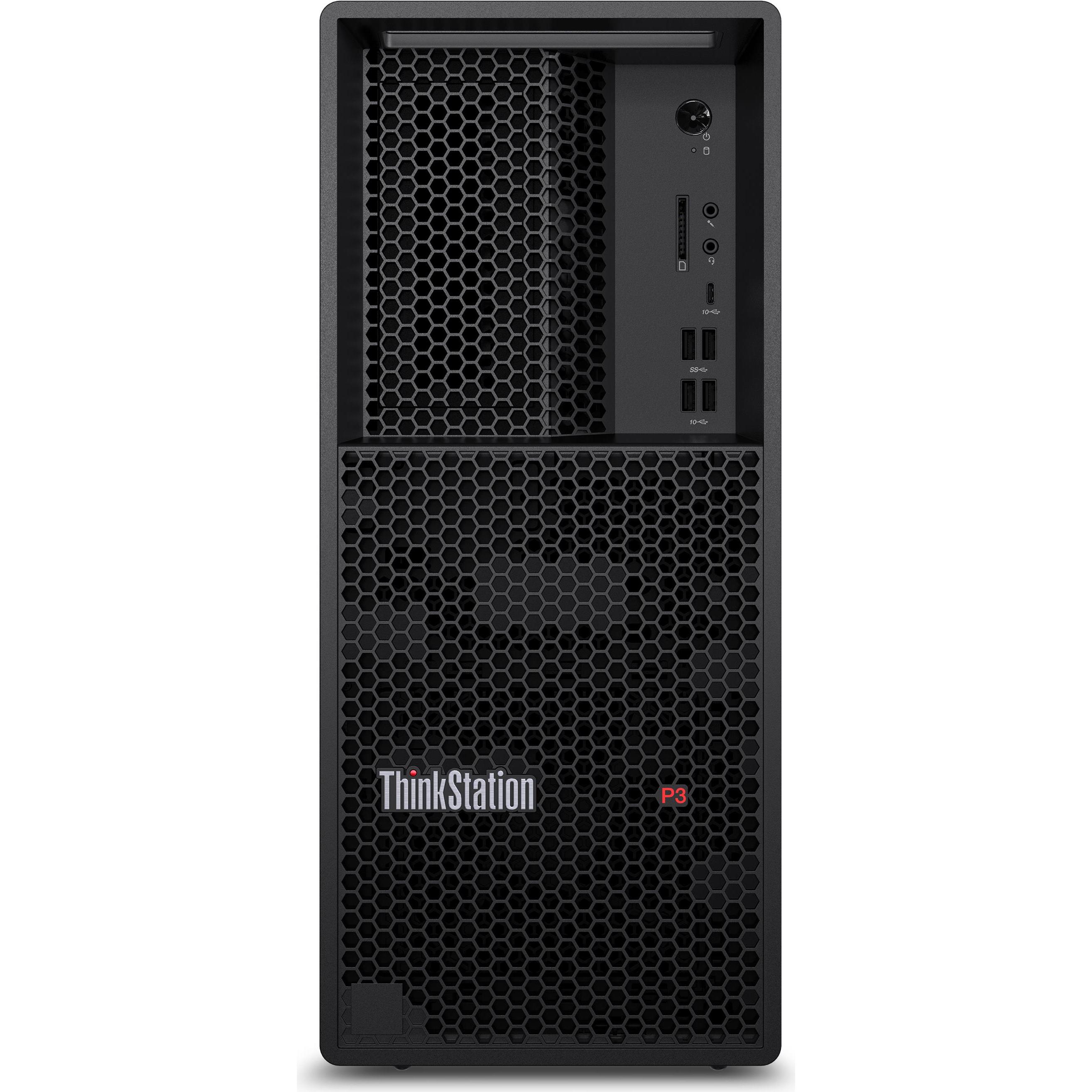Lenovo ThinkStation P3 Tower (Intel Core i7-14700K, 16 GB, 512 GB), PC, Schwarz