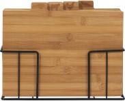 Productafbeelding Cook Concept Bamboe Snijplank x4 met metalen voet