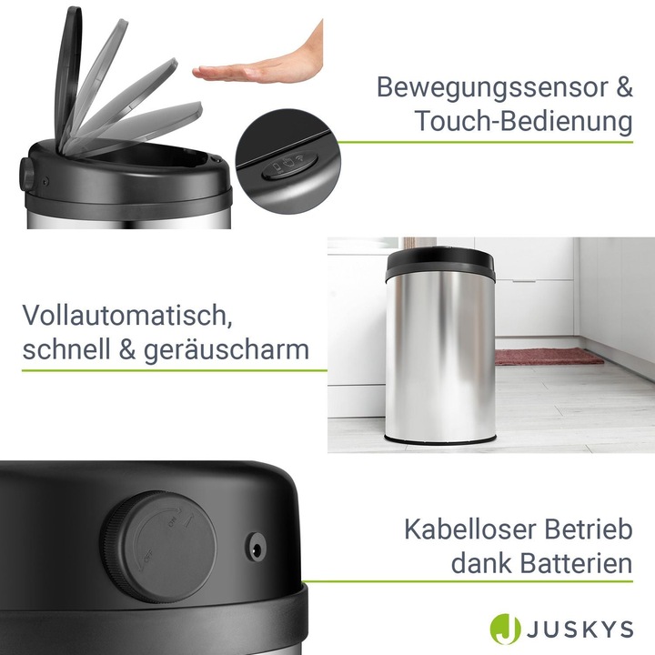 Immagine prodotto Juskys Cestino automatico con sensore (30 l)