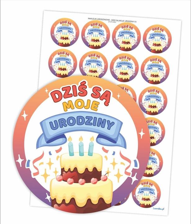 Produktbild LearnHow Geburtstagsaufkleber - Heute ist mein Geburtstag 24 Stück