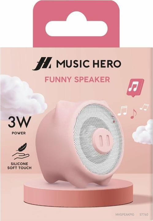 Produktbild SBS MUSIC HERO FUNNY SPEAKER Bluetooth Lautsprecher in Schweinchen-Form
