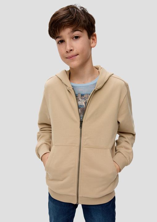 Produktbild s.Oliver Sweatshirt Jacke Sweatjacke mit Back-Print (L)