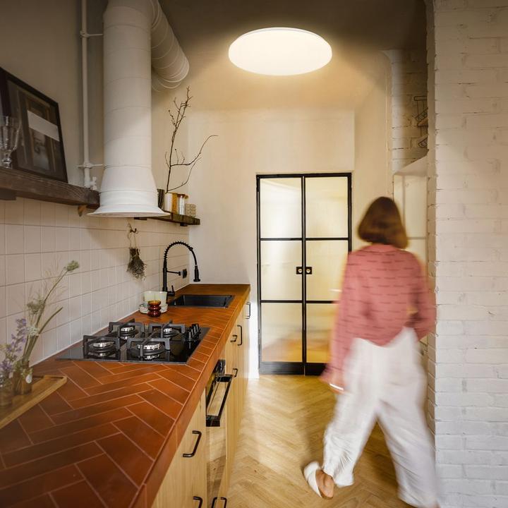 Produktbild B.K.Licht LED Deckenleuchte, Mikrowellensensor, white, LED/13W, IP54 (1300 lm)