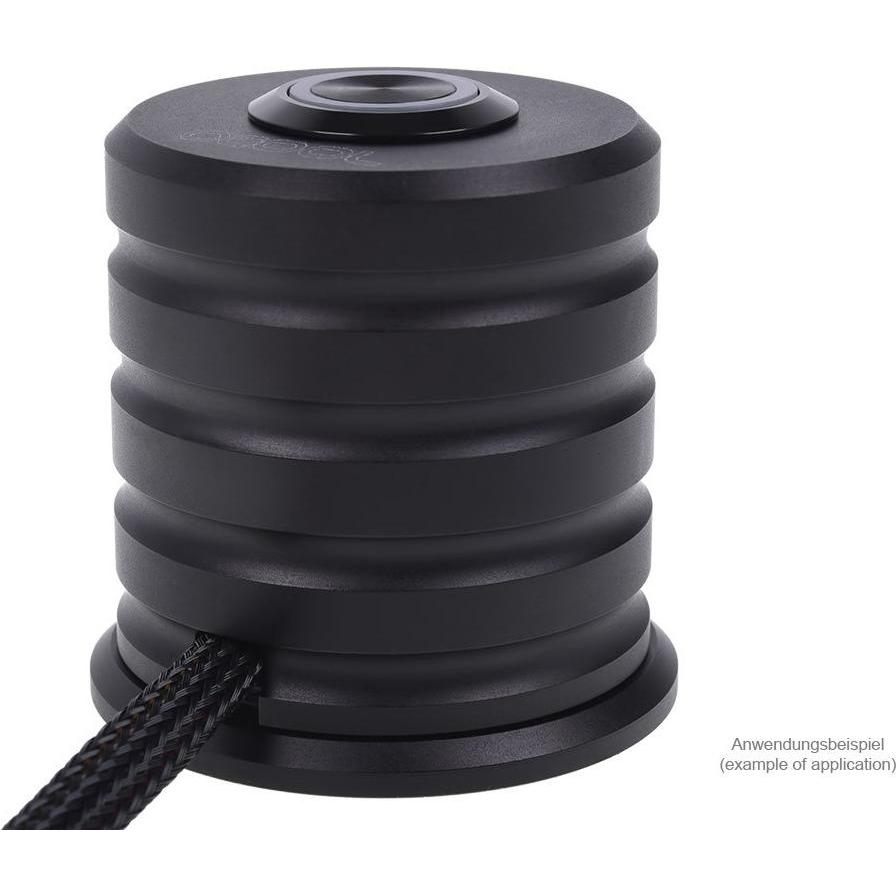 Thumbnail - Alphacool Powerbutton Body - Deep Black, PC Gehäuse Zubehör