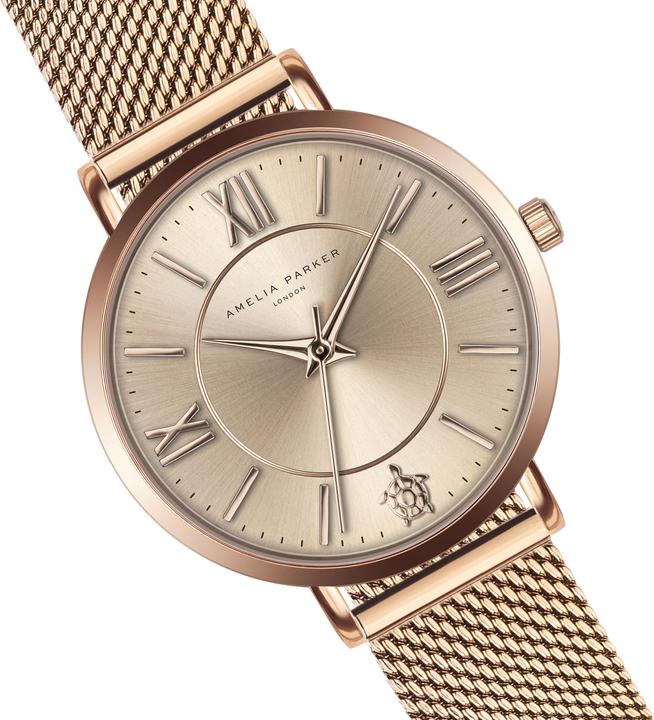 Produktbild Amelia Parker damenuhr petite rose mesh (Uhr mit Schmuckstein, 32 mm)
