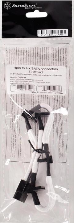 Produktbild Silverstone ATX Extension 4-4(SATA)Pin weiss