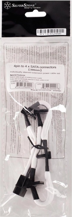 Actual product image Silverstone ATX Extension 4-4(SATA)Pin white