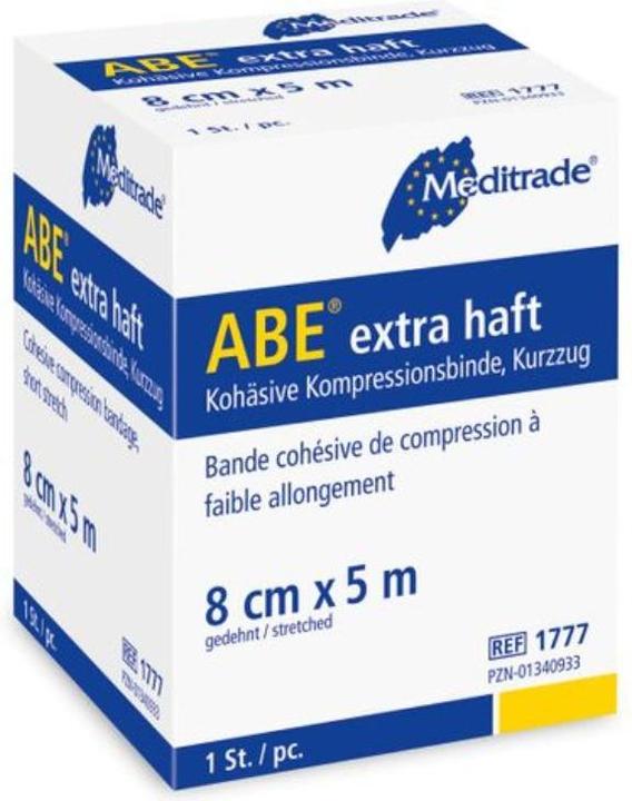 Meditrade Bande cohésive ABE® extra adhésive à extension courte, 8 cm x 5 m