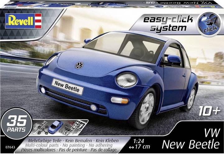 Actual product image Revell 07643 VW New Beetle car model kit 1:24