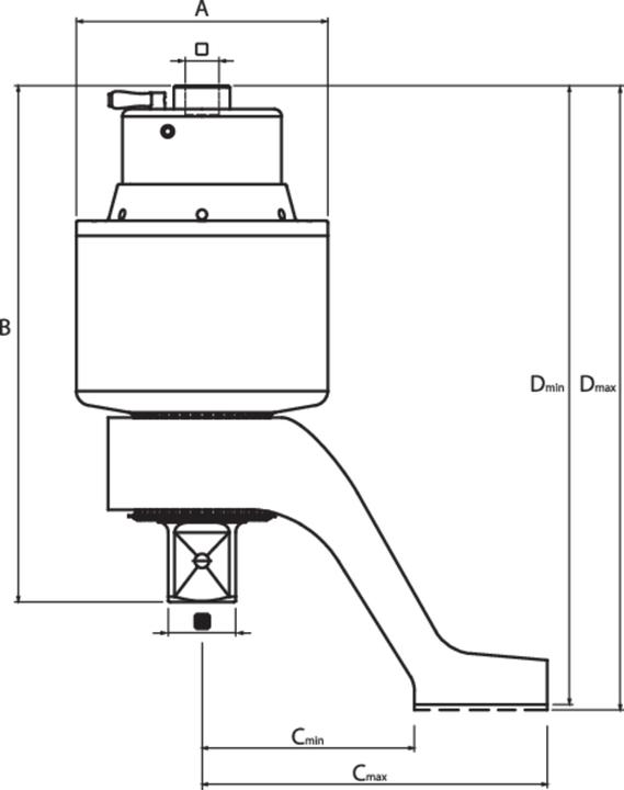 Produktbild GED DVV-100ZRS Drehmomentvervielfältiger DREMOPLUS ALU 10000 Nm (3/4", 410 Nm, 10000 Nm)