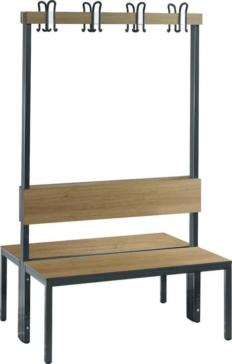 Eiche-Dekor, Schwarzgrau RAL 7021