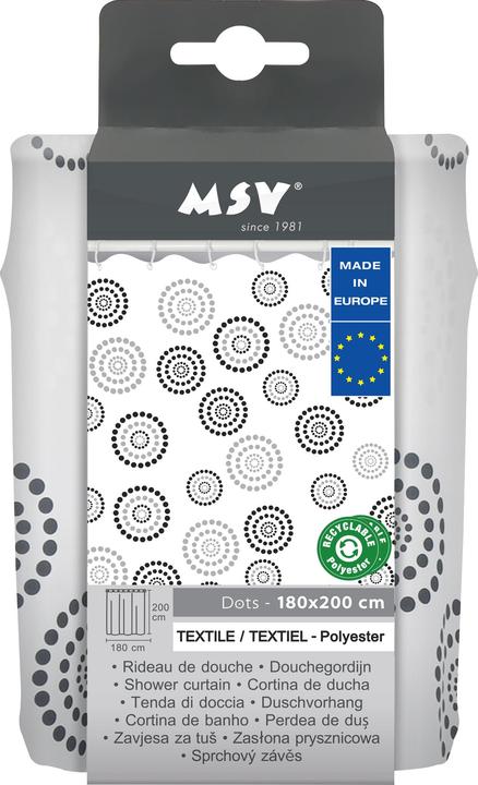 Produktbild spirella Dots Grau (180 x 200 cm)