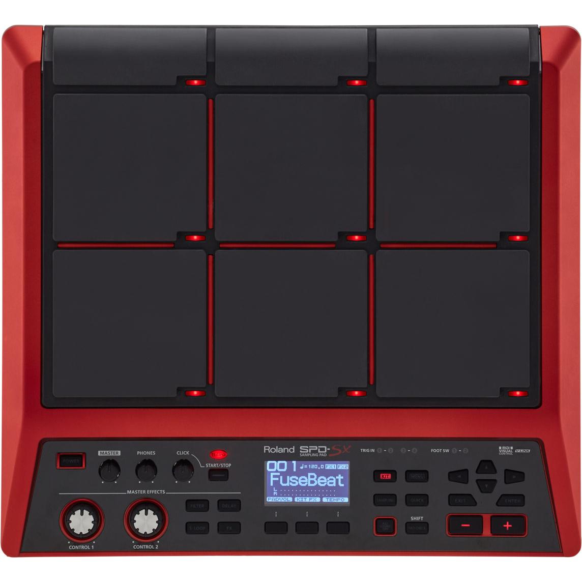 Roland SPD-SX Sampling Pad, Synthesizer, Schwarz, Rot