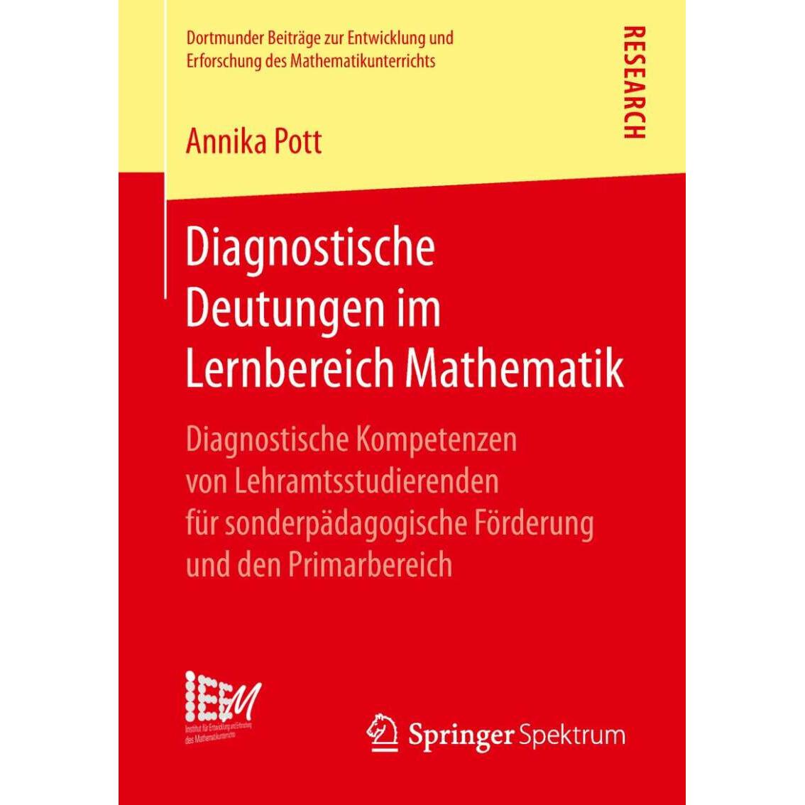 Diagnostische Deutungen im Lernbereich Mathematik, Fachbücher von Annika Pott