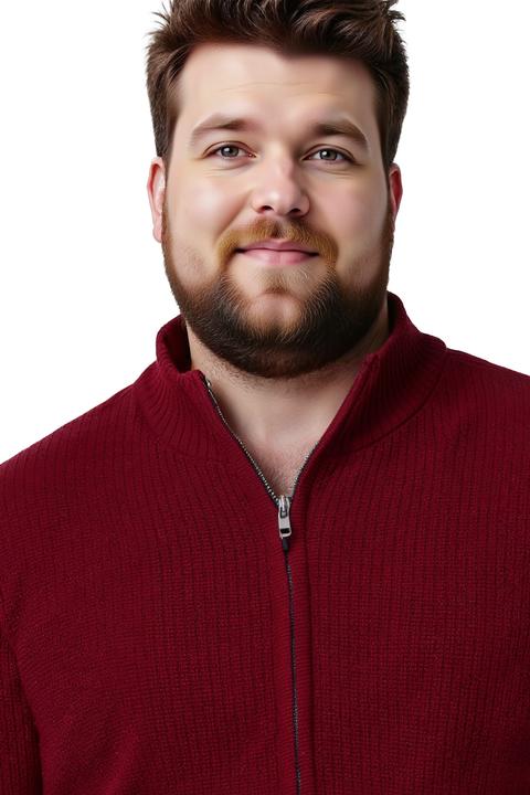 Produktbild Men+ Strickjacke, Stehkragen, Zipper (4XL)