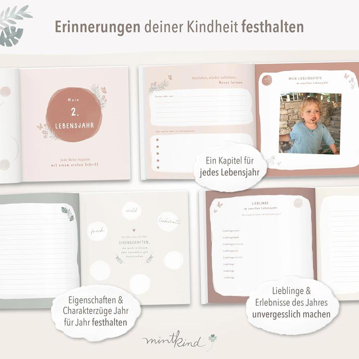 Produktbild Mintkind Erinnerungsalbum "Meine Kindheit" (24 x 22 cm)