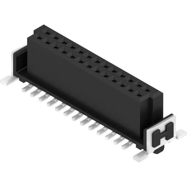 Weidmüller Buchsengehäuse-Platine Polzahl Gesamt 26 Rastermass 1.27 mm 2747280000 280 St., Cavo + Spina elettrica, Nero